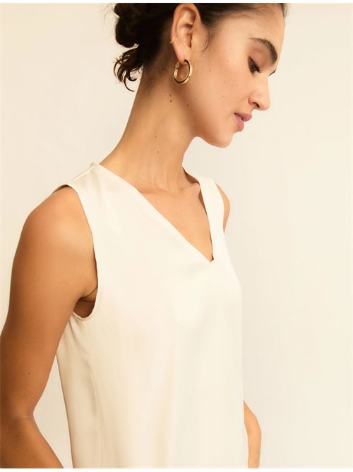 Top in raso con dettagli in georgette EMME MARELLA | EMMCOTTAGE197/005
